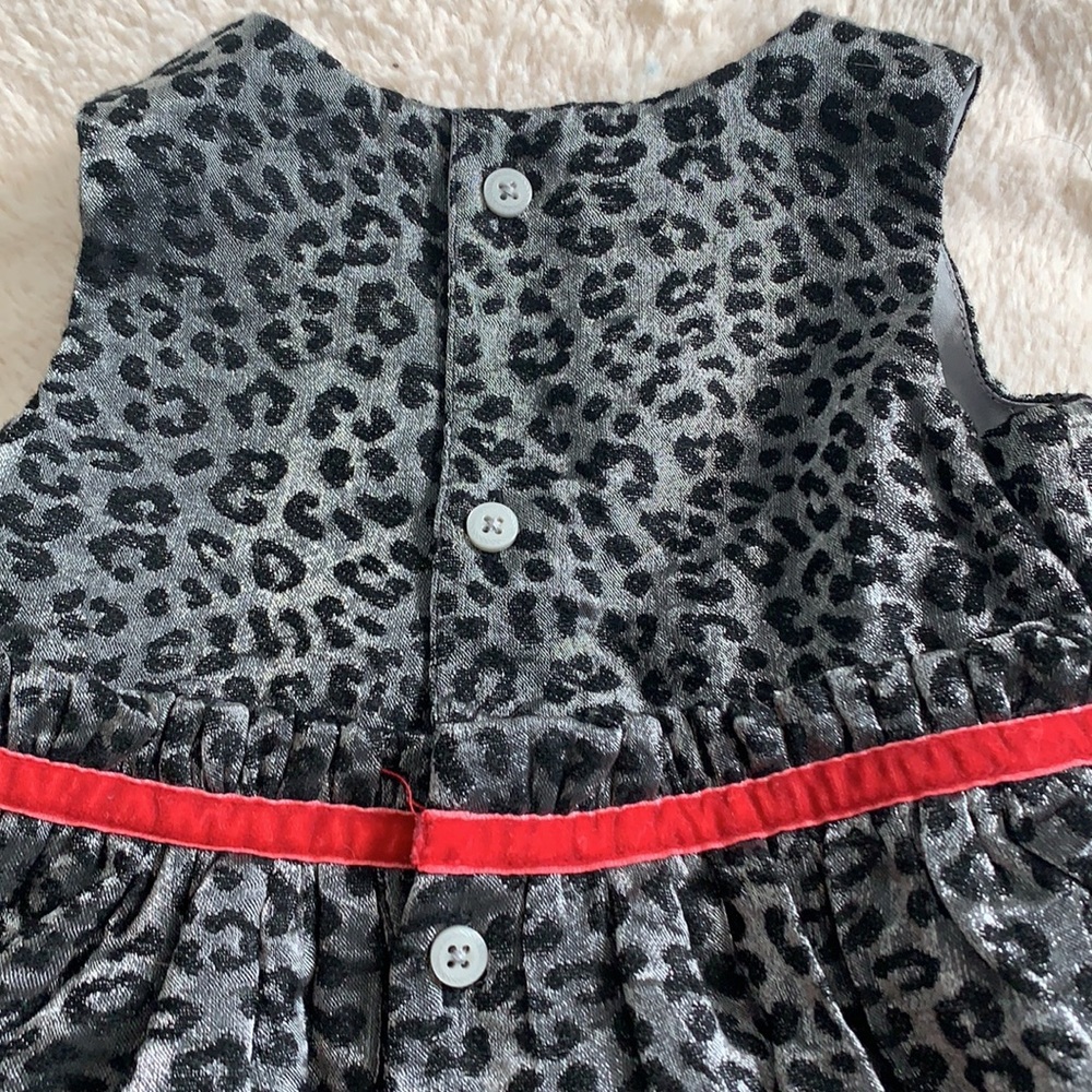 Carter’s 3M Silver & Black Leopard Dress w/ Diaper Cover EUC - Picture 9 of 10
